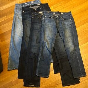 AG jeans Tomboy petite (26R), 2xAngelina petite boot cut (27R), Piper crop (27R)